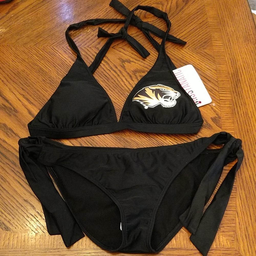 NWT Miss Fanatic Bikini Black Swimsuit